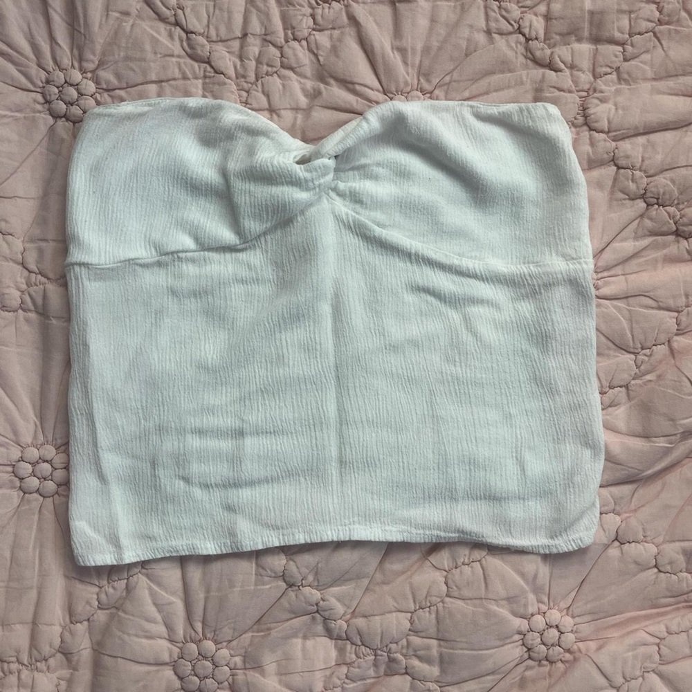 White Sweetheart Tube Top